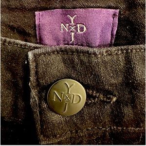 NYDJ Black Denim 5 Pocket Bootcut Cotton Spandex Jeans Size 10